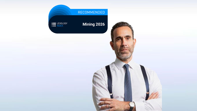 Rui Botica Santos reconhecido pela Lexology Index 2026 como Recommended em Mining